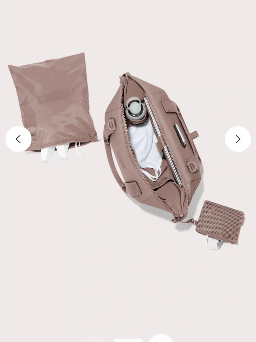 Dagne Dover in Dune Landon carryall and Indi diaper bag Set